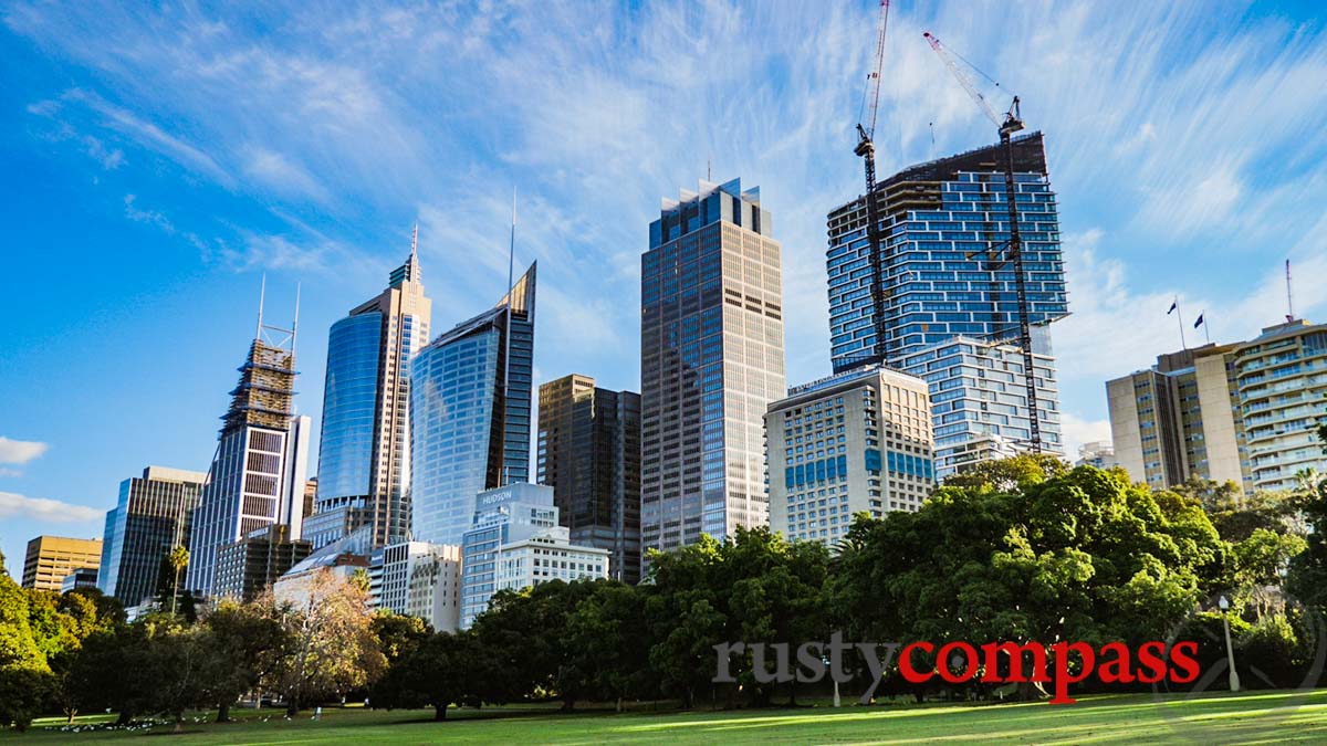 The Sydney skyline from the Botanical Gardens